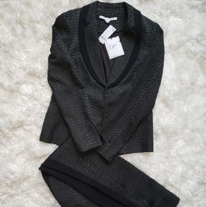 Diane von Furstenberg Black Pant Designer suit